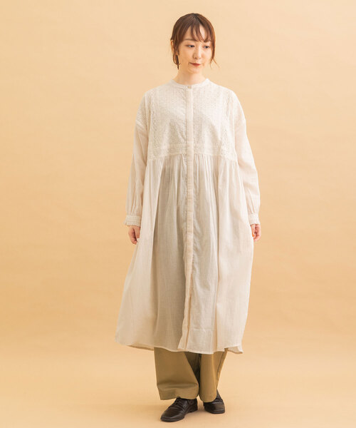 POU DOU DOU（プードゥドゥ）の「＜made in INDIA＞エンブロイダリーヨークワンピース（ワンピース・レディース・キナリ/ラベンダー/ダークグレー・M）」の20枚目の写真