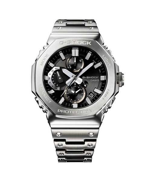 G-SHOCK（ジーショック）の「フルメタルクロノグラフ / スマートフォンリンク / GMC-B2100D-1AJF（アナログ腕時計・メンズ・ブラック×シルバー・FREE）」の2枚目の写真