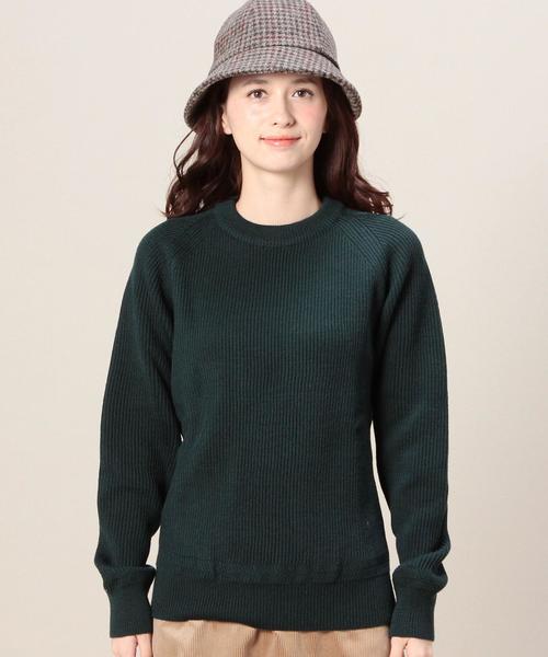 BEAUTY&YOUTH UNITED ARROWS(ビューティーアンドユースユナイテッドアローズ)の「BY VINCENT ET MIREILLE 畦クルーネックニットプルオーバー(ニット/セーター・レディース・ホワイト/オリーブ/ネイビー・38)」の5枚目の写真