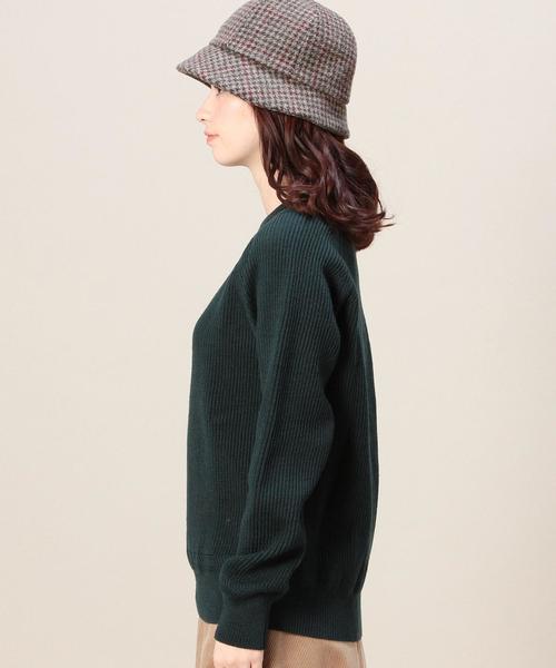 BEAUTY&YOUTH UNITED ARROWS(ビューティーアンドユースユナイテッドアローズ)の「BY VINCENT ET MIREILLE 畦クルーネックニットプルオーバー(ニット/セーター・レディース・ホワイト/オリーブ/ネイビー・38)」の6枚目の写真