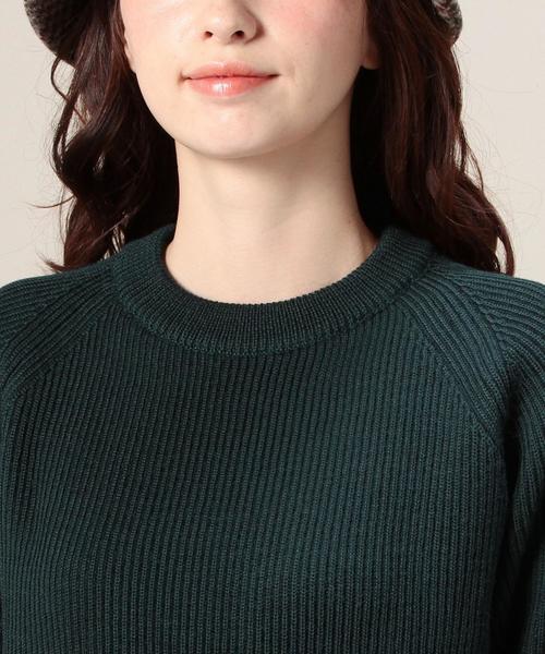 BEAUTY&YOUTH UNITED ARROWS(ビューティーアンドユースユナイテッドアローズ)の「BY VINCENT ET MIREILLE 畦クルーネックニットプルオーバー(ニット/セーター・レディース・ホワイト/オリーブ/ネイビー・38)」の11枚目の写真