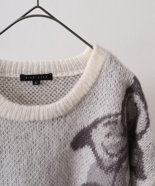 FUNALIVE(ファンアライブ)の「Jacquard brushed crew neck knit / 総柄ジャガード起毛クルーネックニット unisex(ニット/セーター・メンズ・ホワイト/ブラック/ホワイト系その他/ブラック系その他・L/M)」の21枚目の写真