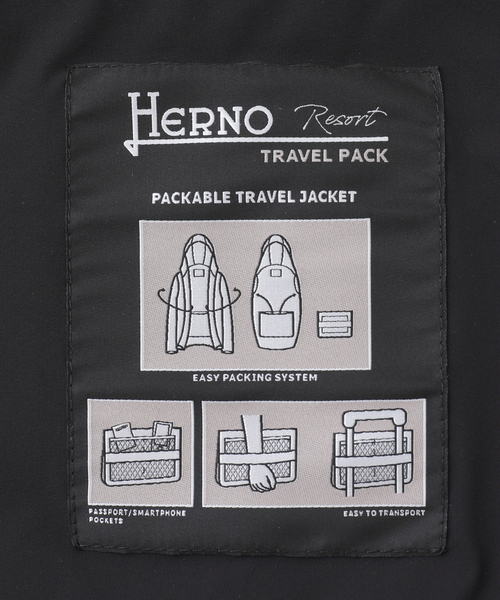 HERNO(ヘルノ)の「HERNO(ヘルノ) Resort フーデッドジップアップブルゾン(ブルゾン・メンズ・ブラック・46/48)」の7枚目の写真