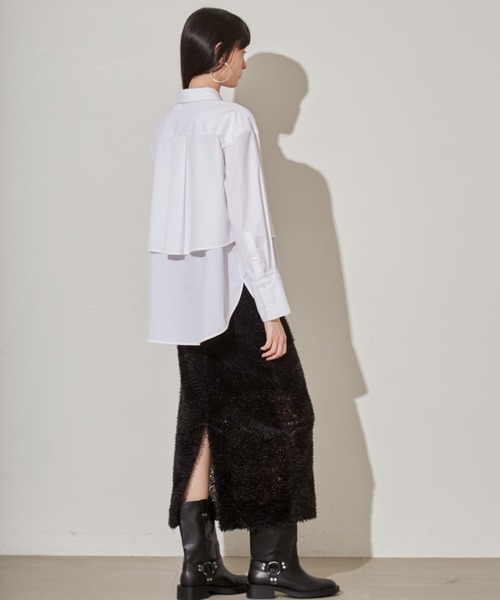 styling/（スタイリング）の「エンブロイダリータイトスカート（スカート・レディース・アイボリー/ブラック・0/1）」の4枚目の写真