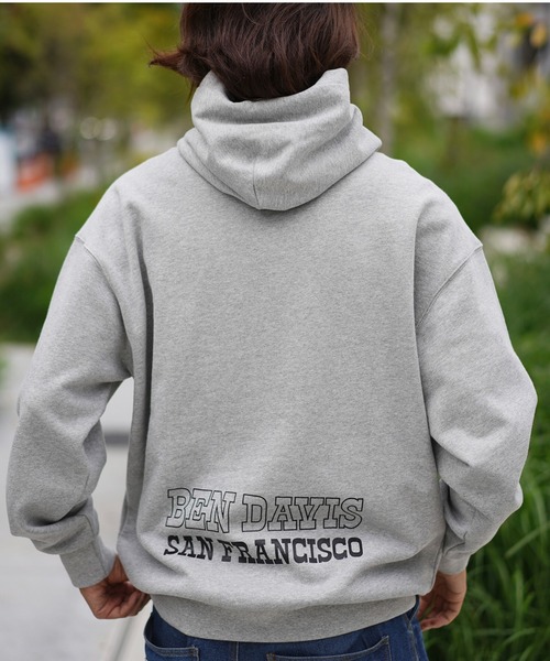 BEN DAVIS（ベンデイビス）の「《BEN DAVIS PROJECT LINE》PRINT SWEAT HOODIE（パーカー・メンズ・ヘザーグレー/パープル/ブラック・MEDIUM/LARGE/X-LARGE）」の12枚目の写真