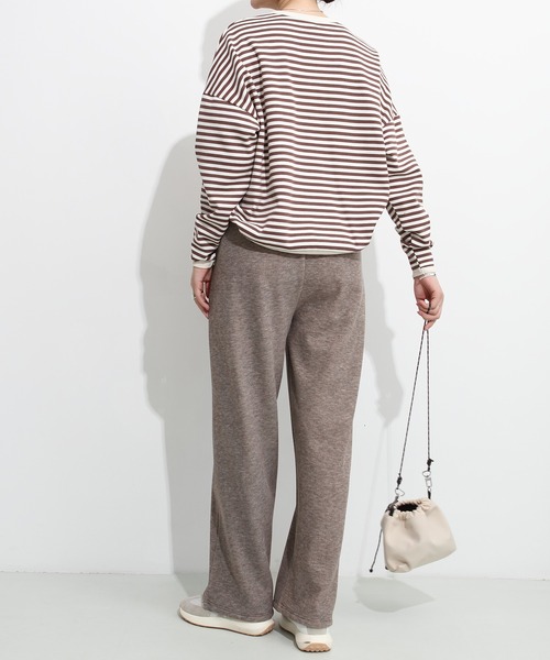 by LEGNA(バイレグナ)の「こなれスタイルを叶える ドロップショルダーボーダーカットソー(Tシャツ/カットソー・レディース・ブラック×ホワイト/ネイビー×ホワイト/ブラック×グレー/グレー×ホワイト/ホワイト×ブラウン・MEDIUM/LARGE)」の20枚目の写真