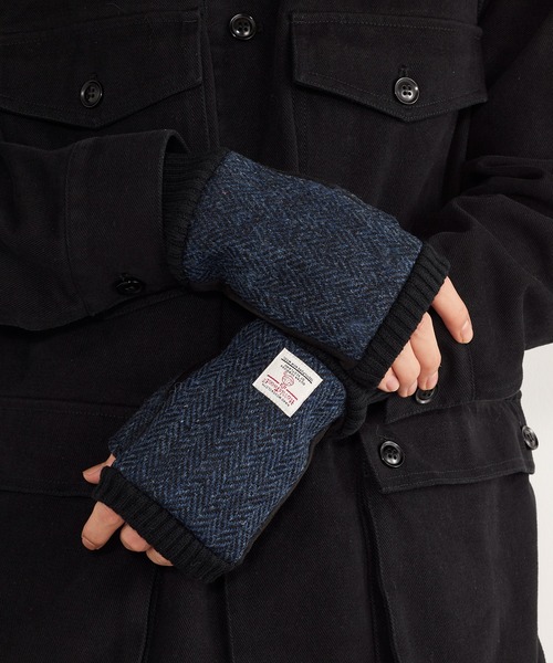 HARRIS TWEED(ハリスツイード)の「【SETUP7】HARRIS フィンガーレスグローブ メンズ手袋 WINGI(手袋・メンズ・チャコールグレー/ネイビー/グレー系1/ネイビー系1/マルチ/グレー系その他2/ブラック系1/レッド系その他・FREE)」の7枚目の写真