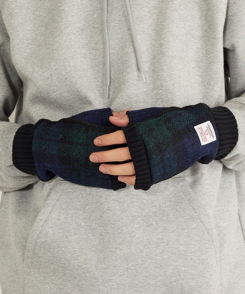 HARRIS TWEED(ハリスツイード)の「【SETUP7】HARRIS フィンガーレスグローブ メンズ手袋 WINGI(手袋・メンズ・チャコールグレー/ネイビー/グレー系1/ネイビー系1/マルチ/グレー系その他2/ブラック系1/レッド系その他・FREE)」の8枚目の写真