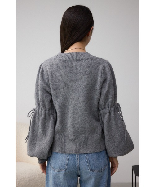 AZUL by moussy(アズールバイマウジー)の「袖リボンデザインニット(ニット/セーター・レディース・グレー系その他4/アイボリー/ブラック/レッド・FREE)」の22枚目の写真