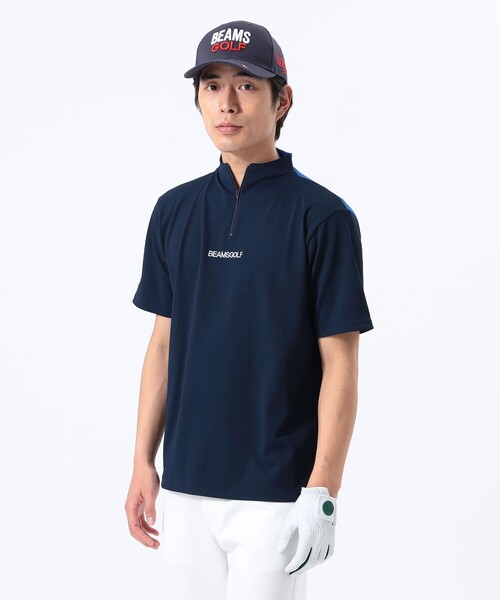 セール】【UVカット/吸水速乾】ORANGE LABEL / 切り替え ハーフジップ