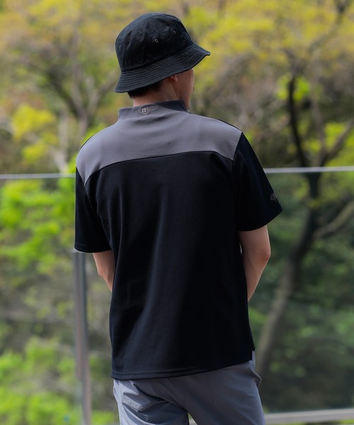 セール】【UVカット/吸水速乾】ORANGE LABEL / 切り替え ハーフジップ