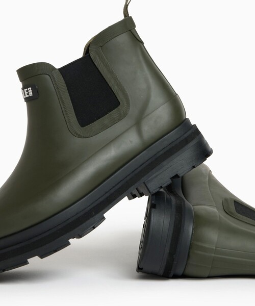 AIGLE(エーグル)の「防水 厚底 ソフトレイン ファー サイドゴアラバーブーツ / ウィンターブーツ(レインシューズ・レディース・ブラック/モスグリーン・36/37/38/39/40/41)」の21枚目の写真