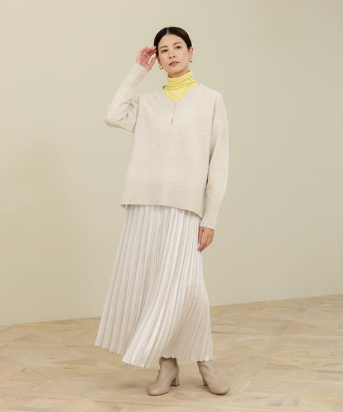 Elura(エルーラ)の「カシミヤ混Vネックニット/140834(ニット/セーター・レディース・ライトグレー/ライトピンク/ライトベージュ・LARGE/MEDIUM)」の17枚目の写真