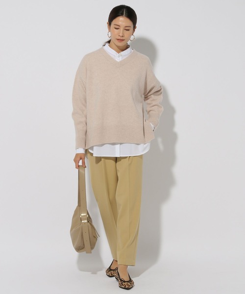 Elura(エルーラ)の「カシミヤ混Vネックニット/140834(ニット/セーター・レディース・ライトグレー/ライトピンク/ライトベージュ・LARGE/MEDIUM)」の10枚目の写真