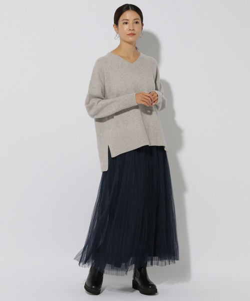 セール】カシミヤ混Vネックニット/140834（ニット/セーター）｜Elura