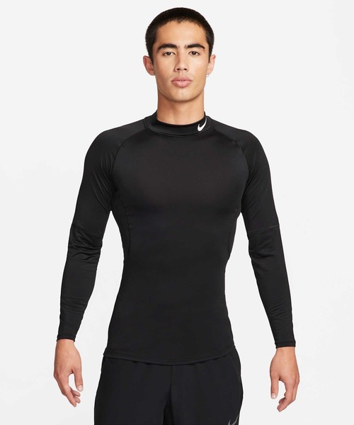 NIKE（ナイキ）の「ナイキ プロ メンズ Dri-FIT フィットネス モックネック ロングスリーブ トップ / Nike ProMen's Dri-FIT Fitness Mock-Neck Long-Sleeve Top FB7909-010 Black（Tシャツ/カットソー・メンズ・ブラック・2XL/L/M/S/XL）」の4枚目の写真