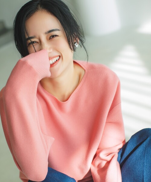 THE SHOP TK （ザ ショップ ティーケー ）の「【毛玉になりにくい/蓄熱性】春色_美人ガーターニット/洗える/体形カバー（ニット/セーター・レディース・スミクロ/グリーン系/イエロー系その他/ベビーピンク/オフホワイト/ナチュラル・12/13/11/14）」の6枚目の写真