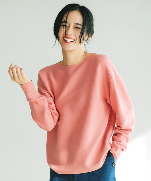 THE SHOP TK （ザ ショップ ティーケー ）の「【毛玉になりにくい/蓄熱性】春色_美人ガーターニット/洗える/体形カバー（ニット/セーター・レディース・スミクロ/グリーン系/イエロー系その他/ベビーピンク/オフホワイト/ナチュラル・12/13/11/14）」の9枚目の写真