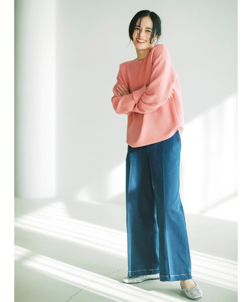 THE SHOP TK （ザ ショップ ティーケー ）の「【毛玉になりにくい/蓄熱性】春色_美人ガーターニット/洗える/体形カバー（ニット/セーター・レディース・スミクロ/グリーン系/イエロー系その他/ベビーピンク/オフホワイト/ナチュラル・12/13/11/14）」の11枚目の写真