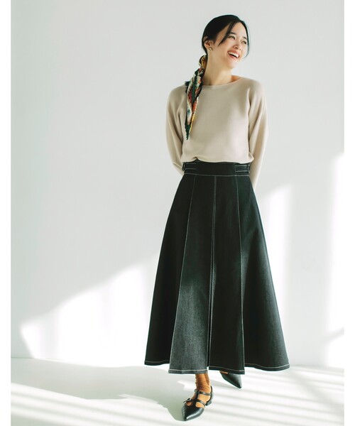 THE SHOP TK （ザ ショップ ティーケー ）の「【毛玉になりにくい/蓄熱性】春色_美人ガーターニット/洗える/体形カバー（ニット/セーター・レディース・スミクロ/グリーン系/イエロー系その他/ベビーピンク/オフホワイト/ナチュラル・12/13/11/14）」の13枚目の写真