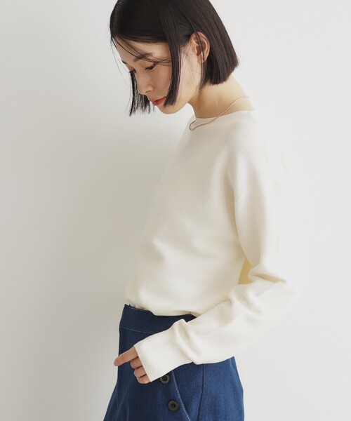 THE SHOP TK （ザ ショップ ティーケー ）の「【毛玉になりにくい/蓄熱性】春色_美人ガーターニット/洗える/体形カバー（ニット/セーター・レディース・スミクロ/グリーン系/イエロー系その他/ベビーピンク/オフホワイト/ナチュラル・12/13/11/14）」の16枚目の写真