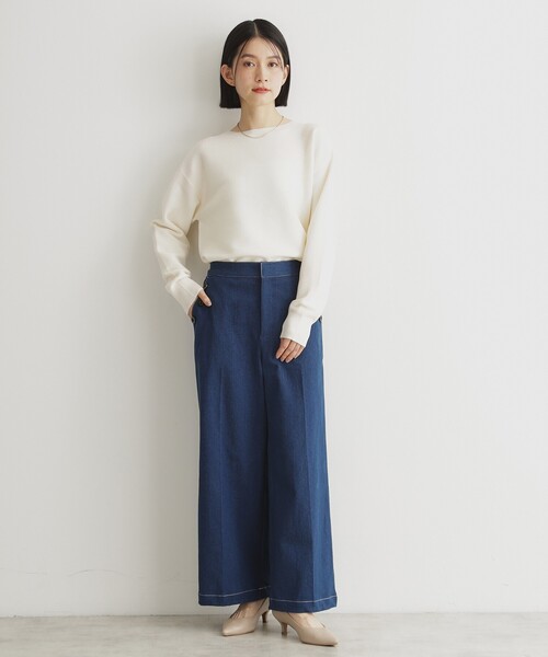 THE SHOP TK （ザ ショップ ティーケー ）の「【毛玉になりにくい/蓄熱性】春色_美人ガーターニット/洗える/体形カバー（ニット/セーター・レディース・スミクロ/グリーン系/イエロー系その他/ベビーピンク/オフホワイト/ナチュラル・12/13/11/14）」の17枚目の写真