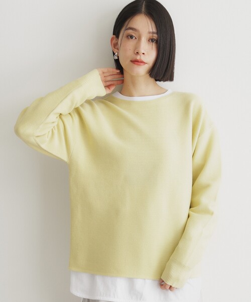 THE SHOP TK （ザ ショップ ティーケー ）の「【毛玉になりにくい/蓄熱性】春色_美人ガーターニット/洗える/体形カバー（ニット/セーター・レディース・スミクロ/グリーン系/イエロー系その他/ベビーピンク/オフホワイト/ナチュラル・12/13/11/14）」の18枚目の写真