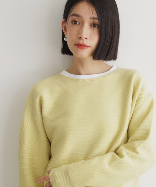 THE SHOP TK （ザ ショップ ティーケー ）の「【毛玉になりにくい/蓄熱性】春色_美人ガーターニット/洗える/体形カバー（ニット/セーター・レディース・スミクロ/グリーン系/イエロー系その他/ベビーピンク/オフホワイト/ナチュラル・12/13/11/14）」の20枚目の写真