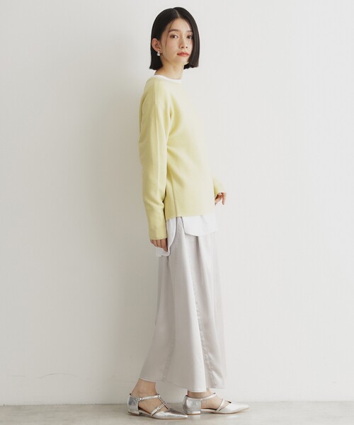 THE SHOP TK （ザ ショップ ティーケー ）の「【毛玉になりにくい/蓄熱性】春色_美人ガーターニット/洗える/体形カバー（ニット/セーター・レディース・スミクロ/グリーン系/イエロー系その他/ベビーピンク/オフホワイト/ナチュラル・12/13/11/14）」の22枚目の写真