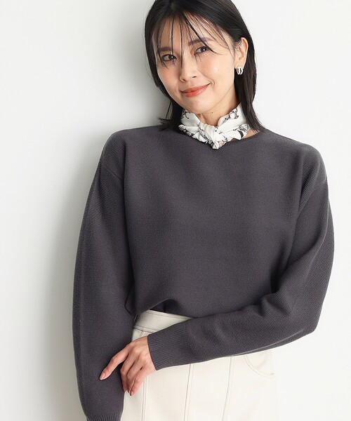 THE SHOP TK （ザ ショップ ティーケー ）の「【毛玉になりにくい/蓄熱性】春色_美人ガーターニット/洗える/体形カバー（ニット/セーター・レディース・スミクロ/グリーン系/イエロー系その他/ベビーピンク/オフホワイト/ナチュラル・12/13/11/14）」の2枚目の写真