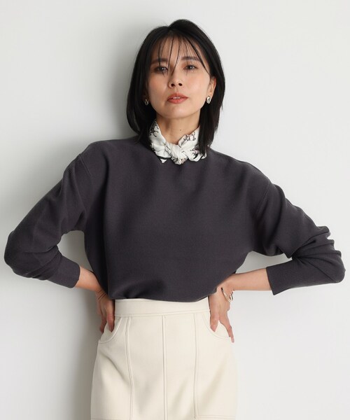 THE SHOP TK （ザ ショップ ティーケー ）の「【毛玉になりにくい/蓄熱性】春色_美人ガーターニット/洗える/体形カバー（ニット/セーター・レディース・スミクロ/グリーン系/イエロー系その他/ベビーピンク/オフホワイト/ナチュラル・12/13/11/14）」の7枚目の写真