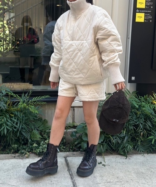 nemne store(ネンネストア)の「【keel】キルティングショートパンツセットアップ(その他パンツ・レディース・ネイビー/アイボリー・MEDIUM/SMALL)」の1枚目の写真