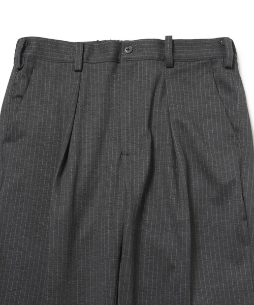  j.n.r.d（ジェー・エヌ・アール・ディー）の「j.n.r.d/メランジストライプタックテーパードパンツ（その他パンツ・メンズ・ダークブラウン/ブラック系その他・LL/M/L）」の5枚目の写真