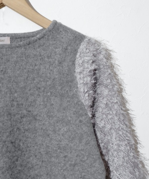 flower（フラワー）の「バブルスノートップ（ニット/セーター・レディース・グレー/ホワイト・FREE）」の10枚目の写真