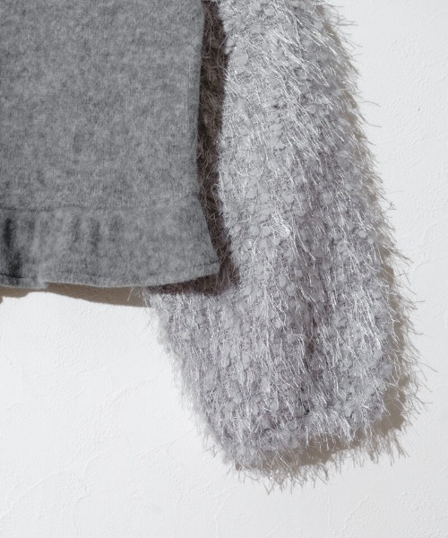 flower（フラワー）の「バブルスノートップ（ニット/セーター・レディース・グレー/ホワイト・FREE）」の9枚目の写真