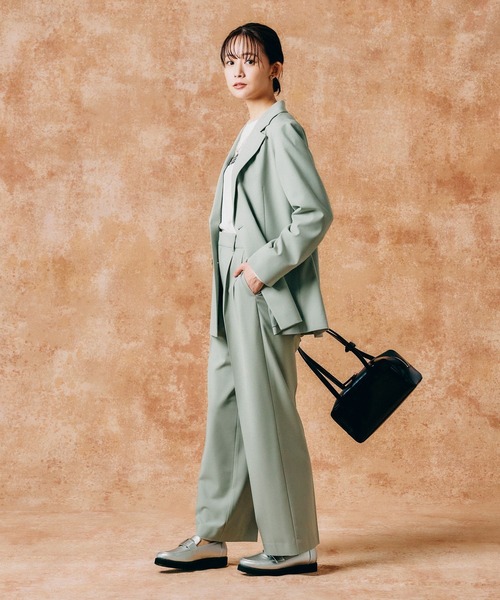 GLOBAL WORK(グローバルワーク)の「ウツクシルエットワイドパンツ/133599(その他パンツ・レディース・ミント/ネイビー/ブラック/モカ/グレイッシュベージュ/アイボリー・MEDIUM/X-SMALL/LARGE/SMALL/XX-LARGE/X-LARGE)」の8枚目の写真