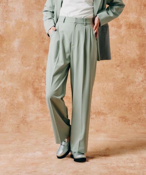 GLOBAL WORK(グローバルワーク)の「ウツクシルエットワイドパンツ/133599(その他パンツ・レディース・ミント/ネイビー/ブラック/モカ/グレイッシュベージュ/アイボリー・MEDIUM/X-SMALL/LARGE/SMALL/XX-LARGE/X-LARGE)」の10枚目の写真