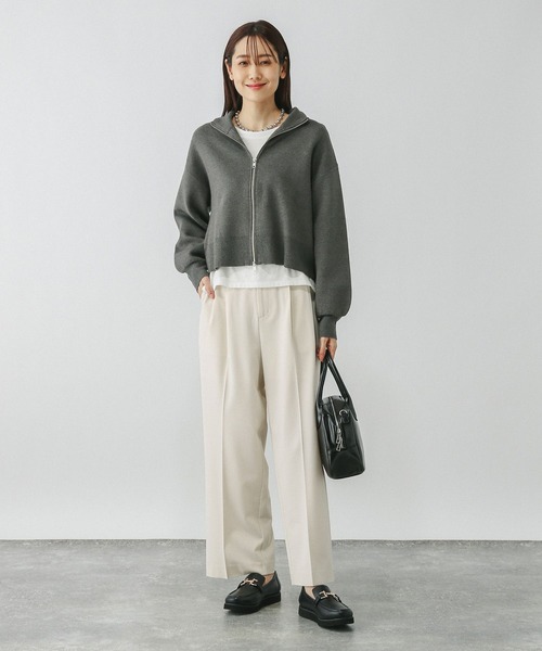 GLOBAL WORK(グローバルワーク)の「ウツクシルエットワイドパンツ/133599(その他パンツ・レディース・ミント/ネイビー/ブラック/モカ/グレイッシュベージュ/アイボリー・MEDIUM/X-SMALL/LARGE/SMALL/XX-LARGE/X-LARGE)」の22枚目の写真