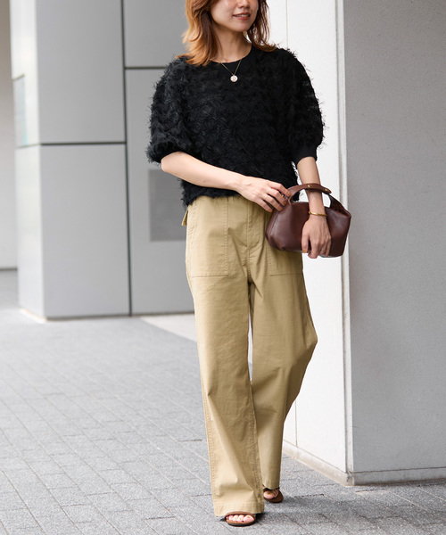 JOURNAL STANDARD relume(ジャーナルスタンダード レリューム)の「《追加13》ワイドベイカーパンツ(カーゴパンツ・レディース・カーキ/ベージュ・34/36/38)」の9枚目の写真