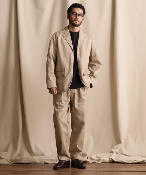 Schott ブラウン TCプリーツパンツ