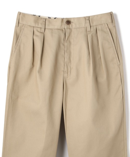 schott（ショット）の「Schott/ショット/TC DOUBLE PLEATED WIDE PANTS/ティーシー 2タック ワイドパンツ（チノパンツ・メンズ・ブラック/カーキ/グレー/キナリ・S/M/L/XL）」の20枚目の写真