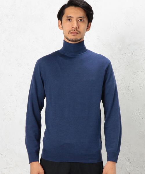 green label relaxing（グリーンレーベルリラクシング）の「BASIC WO/CA/SI HI/G タートルネックニット◆（ニット/セーター・メンズ・ホワイト/ブラック/ブラウン/ロイヤルブルー・X-LARGE/LARGE/SMALL/MEDIUM）」の6枚目の写真