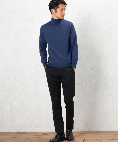 green label relaxing（グリーンレーベルリラクシング）の「BASIC WO/CA/SI HI/G タートルネックニット◆（ニット/セーター・メンズ・ホワイト/ブラック/ブラウン/ロイヤルブルー・X-LARGE/LARGE/SMALL/MEDIUM）」の13枚目の写真