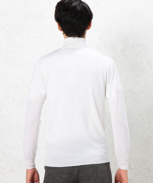 green label relaxing（グリーンレーベルリラクシング）の「BASIC WO/CA/SI HI/G タートルネックニット◆（ニット/セーター・メンズ・ホワイト/ブラック/ブラウン/ロイヤルブルー・X-LARGE/LARGE/SMALL/MEDIUM）」の17枚目の写真