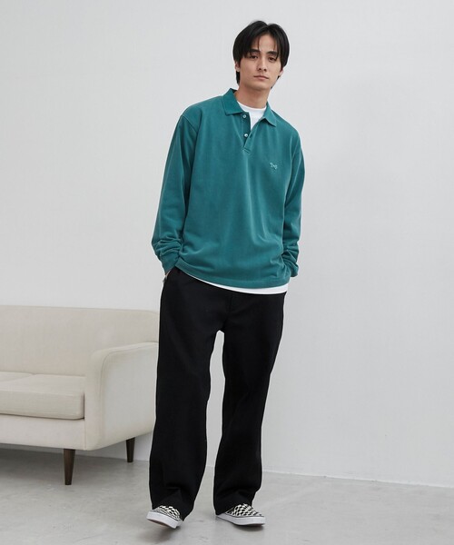 PENNEYS(ぺニーズ)の「Penneys(ぺニーズ)別注ピグメントポロシャツ(ポロシャツ・メンズ・ブラック/ケリーグリーン/オフホワイト・XL/L/M)」の12枚目の写真