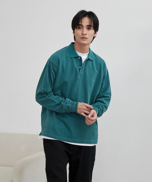 PENNEYS(ぺニーズ)の「Penneys(ぺニーズ)別注ピグメントポロシャツ(ポロシャツ・メンズ・ブラック/ケリーグリーン/オフホワイト・XL/L/M)」の13枚目の写真