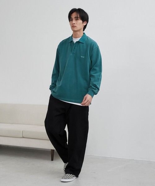 PENNEYS(ぺニーズ)の「Penneys(ぺニーズ)別注ピグメントポロシャツ(ポロシャツ・メンズ・ブラック/ケリーグリーン/オフホワイト・XL/L/M)」の14枚目の写真