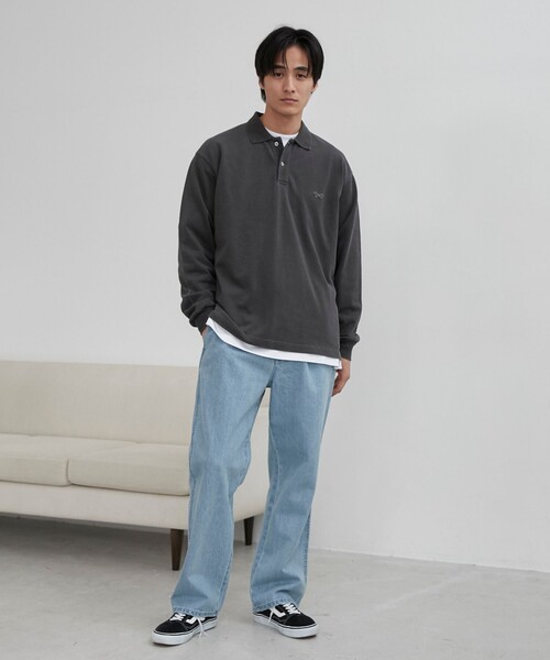 PENNEYS(ぺニーズ)の「Penneys(ぺニーズ)別注ピグメントポロシャツ(ポロシャツ・メンズ・ブラック/ケリーグリーン/オフホワイト・XL/L/M)」の19枚目の写真