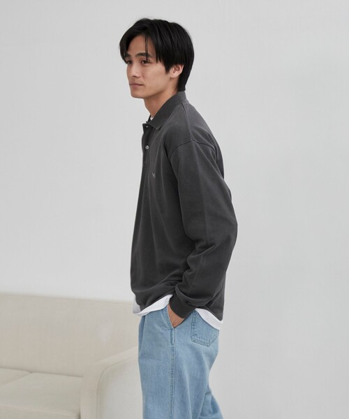 PENNEYS(ぺニーズ)の「Penneys(ぺニーズ)別注ピグメントポロシャツ(ポロシャツ・メンズ・ブラック/ケリーグリーン/オフホワイト・XL/L/M)」の22枚目の写真