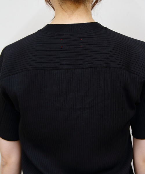 MEYAME(メヤメ)の「MEYAME/メヤメ オブロングネックショートスリーブ OBLONG NECK SHORT SLEEVE(Tシャツ/カットソー・レディース・ホワイト/ブラック/ライトピンク・FREE)」の10枚目の写真